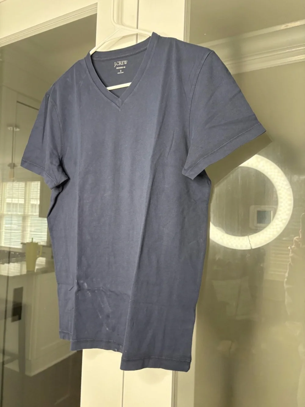 NWT J. Crew Broken-in Short-sleeve V-neck T-shirt Navy Blue